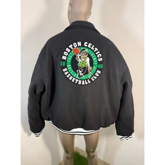 Celtics Ring Leader Varsity Jacket - Black/Green NWT - Picture 7 of 10